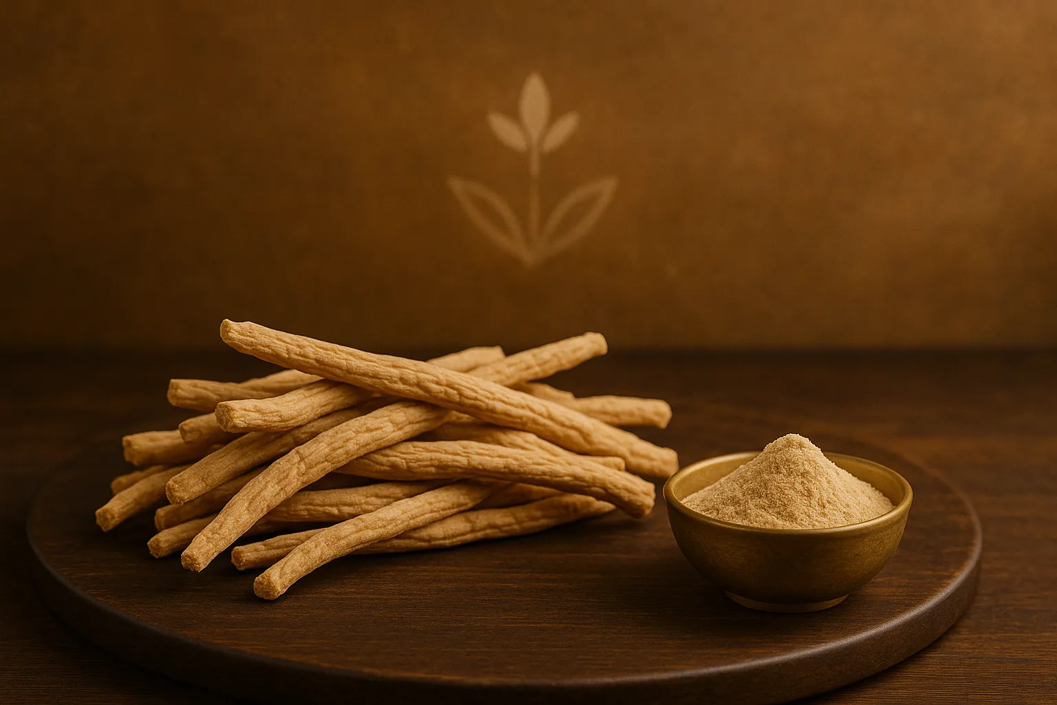 Fine organic Shatavari root powder showing smooth texture