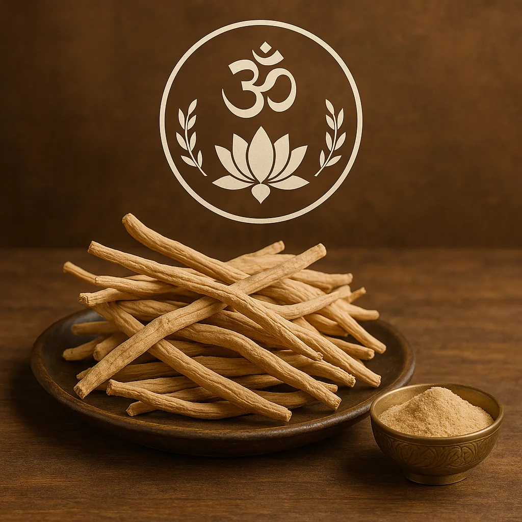 Fresh Shatavari roots prepared for Ayurvedic herbal use